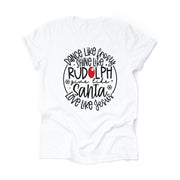 Christmas Christian Tee, Give Like Santa and Love Like Jesus Design on premium cotton unisex shirt, plus sizes, 2x, 3x, 4x