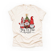 Christmas Tee, Joy To The World Christmas Gnomes, Cute Christmas Gnomes Design on premium unisex shirt, 3 color choices, 3x and 4x christmas