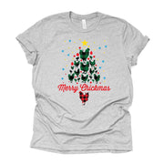 Christmas Tee, Super Cute Chicken Christmas Tree, Christmas Chickens Design on premium unisex shirt, 3 color choices, plus sizes available