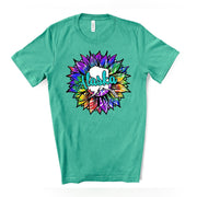Alaska Tee, Super Cute Tie Dye Sunflower Alaska Design on premium Bella + Canvas unisex shirt, 3 color choices, plus sizes available