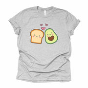 Super Cute Avocado and Toast, Valentine Couple Goals Design, premium unisex shirt, 3 color choices, 3x valentine, 4x valentine, plus size