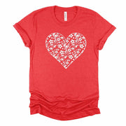 Valentine's Heart Mandala, Valentine Floral Heart Design on premium unisex shirt, 3 color choices, 2X, 3X, 4X, plus sizes available