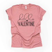 Valentine's Day, Hello Valentine, Cute Valentine Word Art design, premium unisex shirt, 3 color choices, 3x valentine, 4x valentine