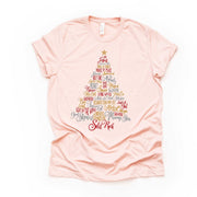 Christmas Christian Tee, Beautiful JESUS Christmas Tree, Names of Jesus Tree Design,  premium cotton unisex shirt, plus sizes, 2x, 3x, 4x