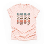 Repeating MAMA Tee, Cute MAMA with Leopard Print Design on premium unisex shirt, 3 color choices, 3x mama, 4x mama, mom gift, mom tee