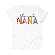 Blessed Nana, Gift for Nana, Cute Leopard Print Letters Nana Tee, Nana Design on premium Bella + Canvas unisex shirt, 2X, 3X, 4X, plus sizes
