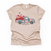 Cute Valentine Truck, Valentine Truck Full of Love and Hearts Design, premium unisex shirt, 4 color choices, 3x valentine, 4x valentine tee