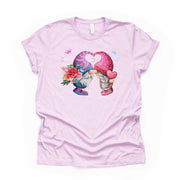 Valentine Gnomes, Cute Gnomes Kissing, Gnomes in Love Valentine Design, premium unisex shirt, 3 color choices, 3x valentine, 4x valentine