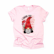 Valentine's Day, I Gnome You, Valentine Gnome, I Love You design, premium unisex shirt, 3 color choices, 3x valentine, 4x valentine
