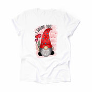 Valentine's Day, I Gnome You, Valentine Gnome, I Love You design, premium unisex shirt, 3 color choices, 3x valentine, 4x valentine