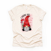 Valentine's Day, I Gnome You, Valentine Gnome, I Love You design, premium unisex shirt, 3 color choices, 3x valentine, 4x valentine