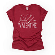 Valentine's Day, Hello Valentine, Cute Valentine Word Art design, premium unisex shirt, 3 color choices, 3x valentine, 4x valentine