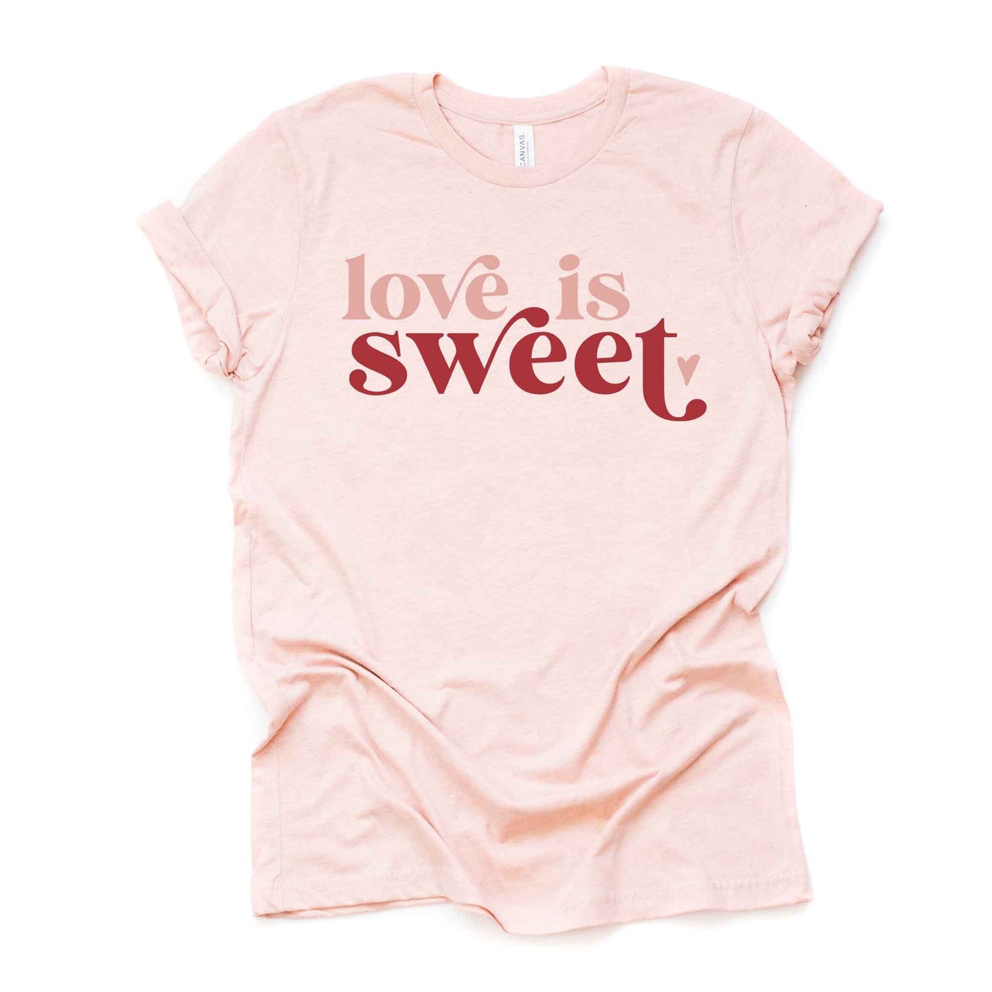 Valentine's Day Tee, Retro Love Is Sweet Valentine Design, premium unisex shirt, 3 color choices, 3x valentine, 4x valentine, plus size