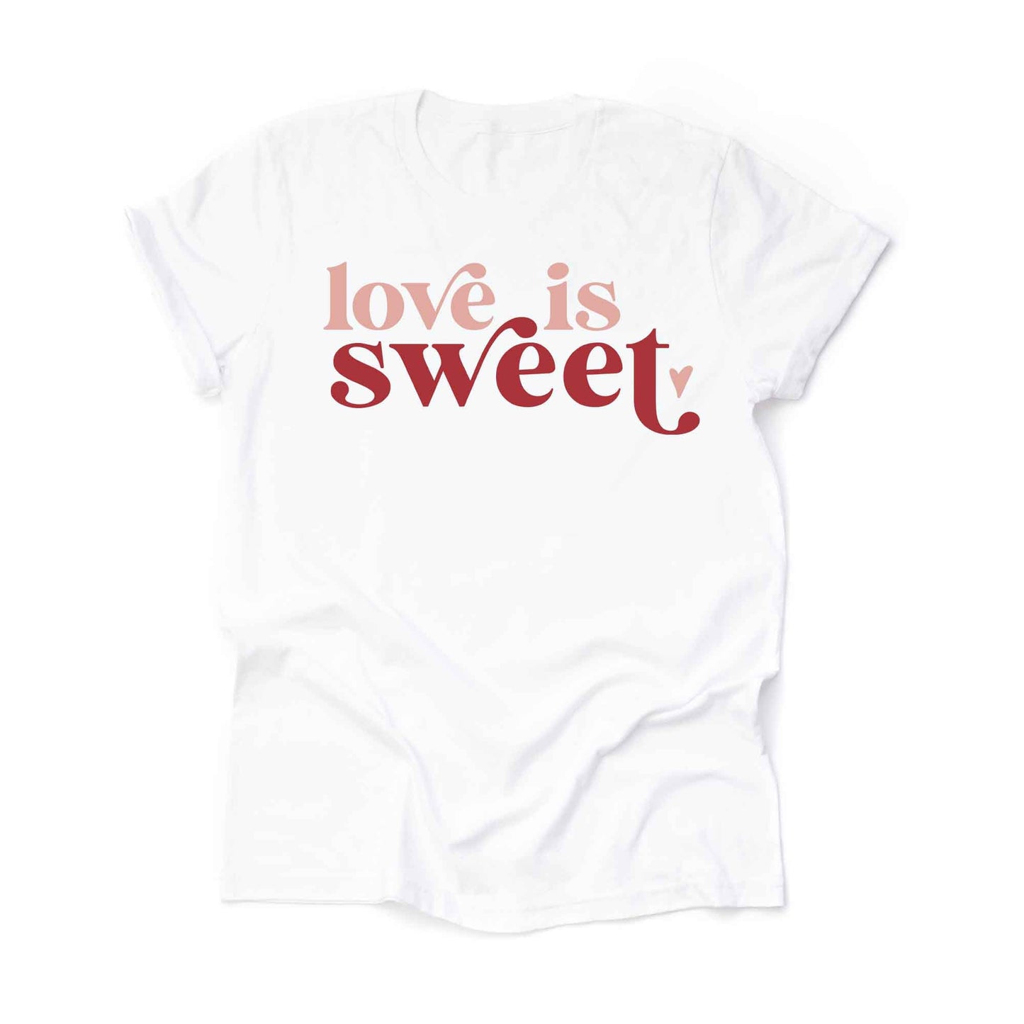Valentine's Day Tee, Retro Love Is Sweet Valentine Design, premium unisex shirt, 3 color choices, 3x valentine, 4x valentine, plus size