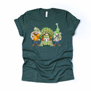 Gnome Shirt, Daisy Flower Gnomes, Gnomes Dressed With Daisies Design, premium  unisex shirt, 3 color choices, 3x gnomes, 4x gnomes, plus