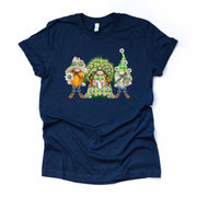 Gnome Shirt, Daisy Flower Gnomes, Gnomes Dressed With Daisies Design, premium  unisex shirt, 3 color choices, 3x gnomes, 4x gnomes, plus