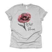 Unique Flower Design, Watercolor Flower Silhouette, Wild Flower Design, premium unisex shirt, 3 color choices, 3x wildflowers, 4x wildflower