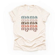 Repeating MAMA Tee, Cute MAMA with Leopard Print Design on premium unisex shirt, 3 color choices, 3x mama, 4x mama, mom gift, mom tee