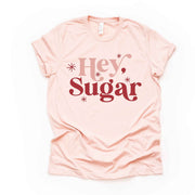 Valentine's Day Tee, Retro Hey Sugar Valentine Design, premium unisex shirt, 3 color choices, 3x valentine, 4x valentine, plus size