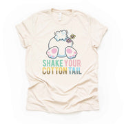 Fun Easter Bunny, Shake Your Cottontail, Easter Rabbit Design, premium unisex shirt, 2 color choices, 3x Easter, 4x Easter, plus size