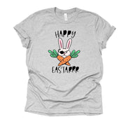 Funny Easter, Happy Easter with Pirate Bunny, Pirate Rabbit Design, premium unisex shirt, 3 color choices, 3x Easter, 4x Easter, plus size