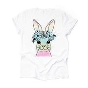 Easter Tee, Cute Watercolor Easter Bunny, Colorful Rabbit Design on premium unisex shirt, 4 color choices, 3x Easter, 4x Easter, plus sizes