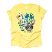 PEACE on Earth, Love One Another, Earth Day April 22, Mother Earth Design, premium unisex shirt, 4 color choices, 3x Earth Day, 4x Earth Day