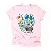 PEACE on Earth, Love One Another, Earth Day April 22, Mother Earth Design, premium unisex shirt, 4 color choices, 3x Earth Day, 4x Earth Day