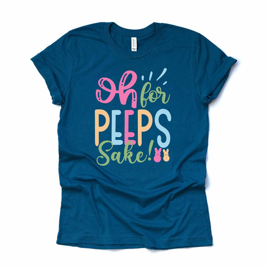 Easter Tee, Oh For Peeps Sake Cute Easter Tee, Funny Eastser Design, premium unisex shirt, 3 color choices, 3x easter, 4x easter