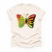 Accept What Is, Let Go Of What Was, Have Faith In What Will Be Butterfly, premium unisex shirt, 3 color choices, 3x Christian, 4x Christian