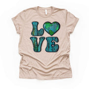 Earth Day, LOVE Earth, Earth Day April 22nd, Mother Earth Design, premium unisex shirt, 3 color choices, 3x Earth Day, 4x Earth Day