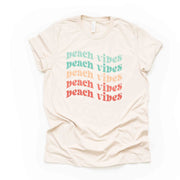 Beach Life, Super Fun Repeating BEACH VIBES Design on premium Bella + Canvas unisex shirt, 3 color choices, 3x beach, 4x beach, plus sizes