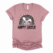 Easter Tee, Cute Easter Rainbow With Bunny, Happy Easter Design, premium unisex shirt, 3 color choices, 3x Easter, 4x Easter, Plus Sizes
