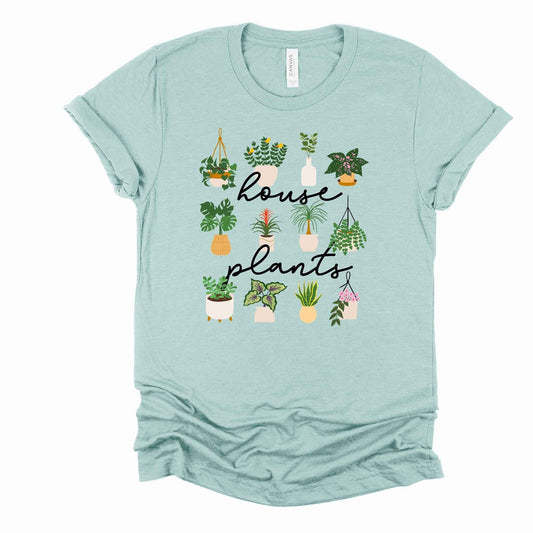 House Plants Tee, Collage of House Plants, Plant Mom, Plants Design, premium unisex shirt, 3 color choices, 3x plants, 4x plants, plus sizes