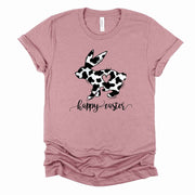 Bunny Tee, Super Cute Cow Print Bunny, Easter Bunny Design, premium unisex shirt, 3 color choices, 3x Easter, 4x Easter, plus sizes