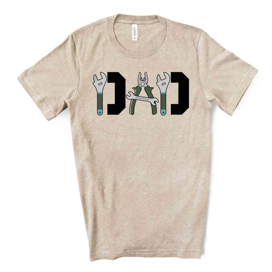 Father's Day Shirt, Dad with Tools,  Tools and Dad Design on premium unisex shirt, 3 color choices, 3x dad, 4x dad, father's day gift