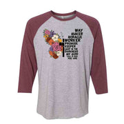 Christian Raglan, Waymaker, Miracle Worker,  Promise Keeper Design on premium Raglan 3/4 sleeve shirt, plus size, 2X raglan, 3X raglan