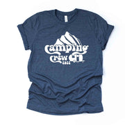 Camping Group, Camping Crew 2022, Fun Matching Camping Design on premium unisex shirt, 4 color choices, 3x camping, 4x camping, plus sizes
