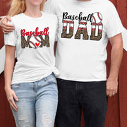 Baseball Mom & Dad, Matching Baseball Mom and Dad, Baseball Dad Design on premium unisex shirt, 3 color choices, 3x, 4x, plus sizes baseball