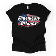 Patriotic Tee, American Mama, Leopard Print American Flag Design on premium unisex shirt, 3 color choices, 3x Patriotic, 4x Patriotic