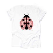 Super Cute Lady Bug Mandala, Ladybug Mandala, Zentangle Design on premium unisex tee, 3x lady bug, 4x lady bug, plus sizes