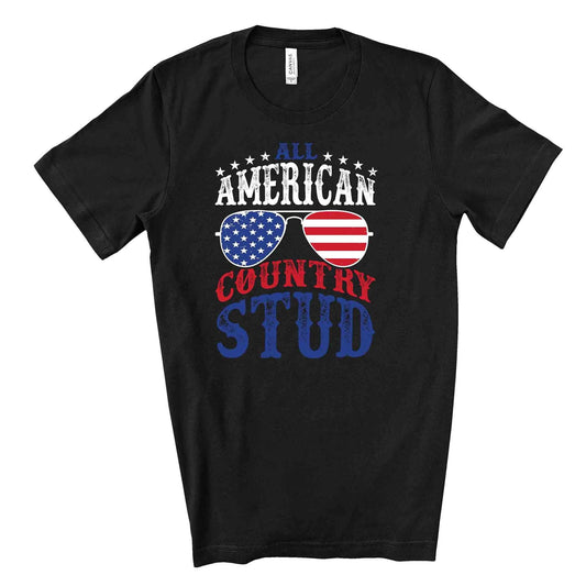 Father's Day Shirt, American Country Stud, Patriotic Dad Design on premium unisex shirt, 3 color choices, 3x dad, 4x dad, father's day gift