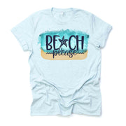 Beach Life, Pretty Beach Scene, Beach Please Design on premium Bella + Canvas unisex shirt, 3 color choices, plus sizes available
