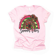 Watermelon Rainbow, Super Cute Watermelon Rainbow with Sunflowers Design on premium  unisex shirt, 3 color choices, 3x Summer, 4x Summer