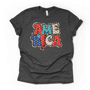 Vintage Look AMERICA with Lightning Bolt, Retro America with Stars Design, premium unisex shirt, 3 color choices, 3x Patriotic, 4x Patriotic