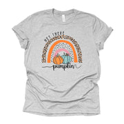 Fall Tee, Super Cute Fall Rainbow, Hey There Pumpkin Rainbow design, premium unisex shirt, 3 color choices, 3x Fall, 4x Fall, Plus Sizes