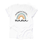 Homeschool Mama, Pastel Boho Rainbow Homeschool Mama, Pastel Rainbow Design on premium unisex shirt, 3 color choices, 3x Mama, 4x Mama
