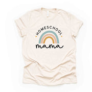 Homeschool Mama, Pastel Boho Rainbow Homeschool Mama, Pastel Rainbow Design on premium unisex shirt, 3 color choices, 3x Mama, 4x Mama