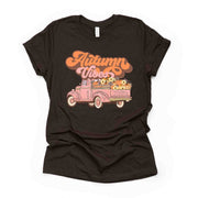 Retro Pink Fall Truck with Pumpkins, Autumn Vibes Vintage Truck design, premium unisex shirt, 3 color choices, 3x Fall, 4x Fall, Plus Sizes