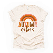 Fall Design, Retro Autumn Vibes Rainbow, Vintage Rainbow Design on premium  unisex shirt, 3 color choices, 3x fall, 4x fall, plus sizes